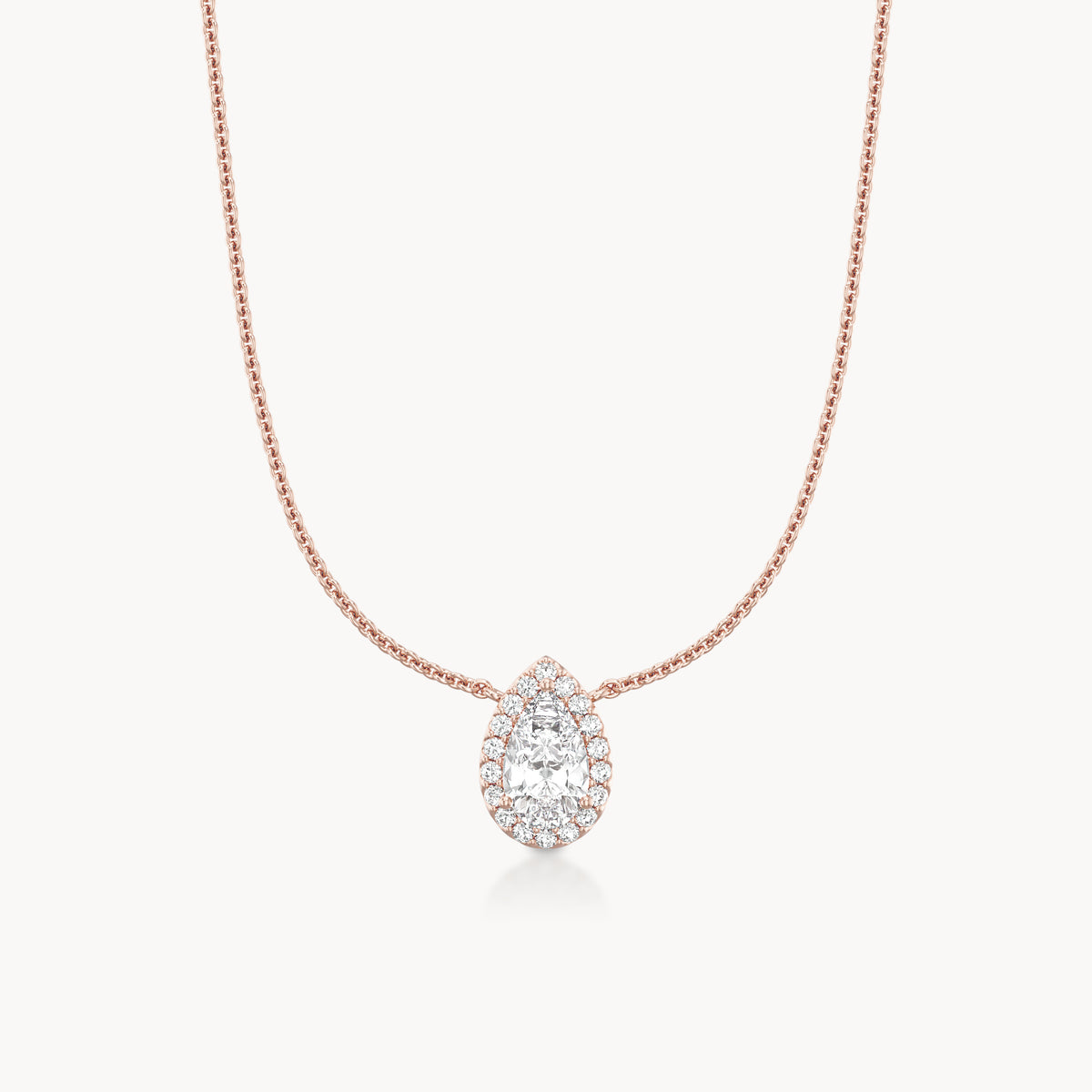 Halo Necklace Pear