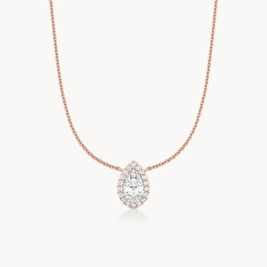 Halo Necklace Pear