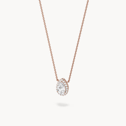 Halo Necklace Pear
