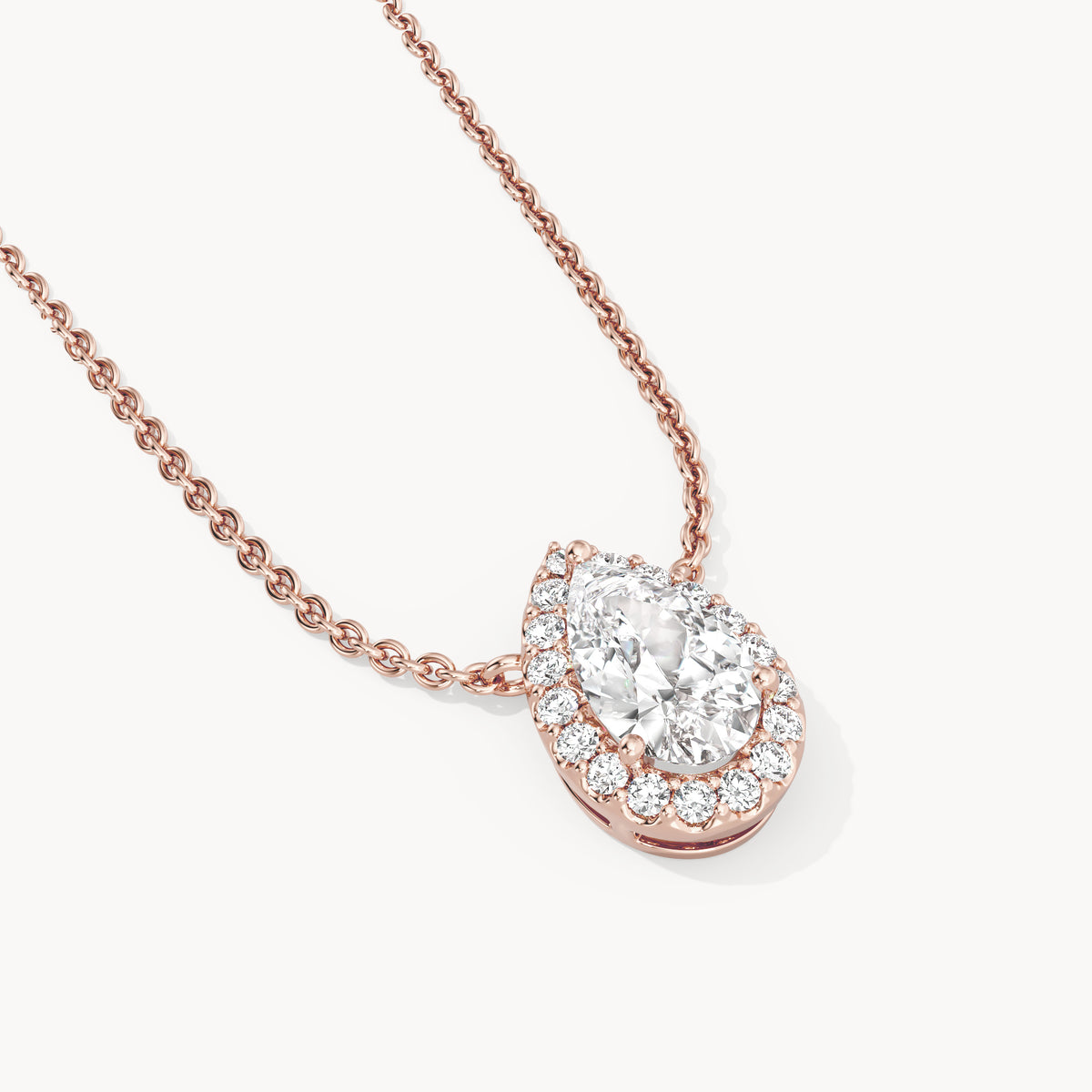 Halo Necklace Pear