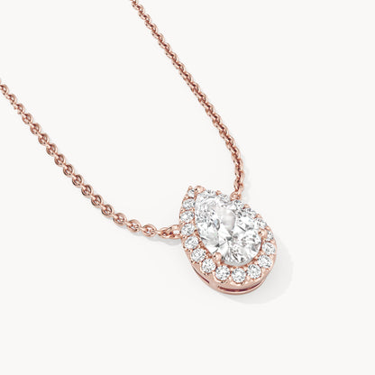 Halo Necklace Pear