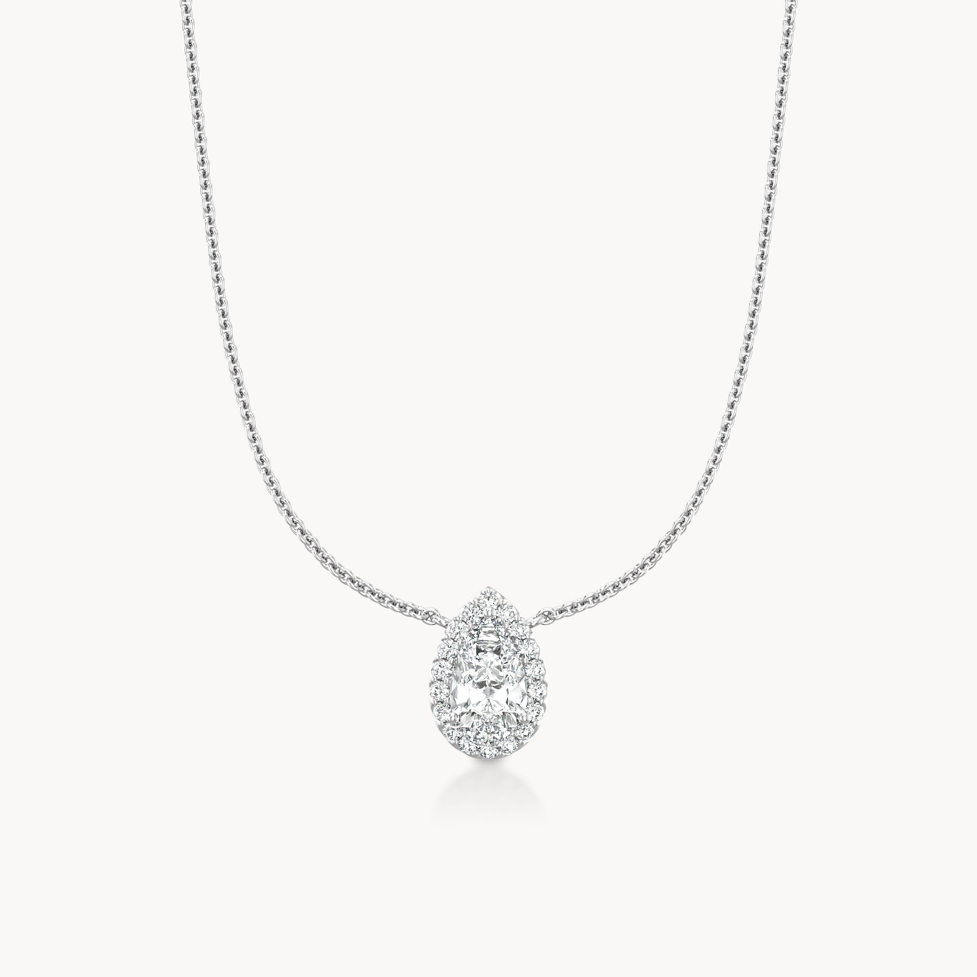 Halo Necklace Pear