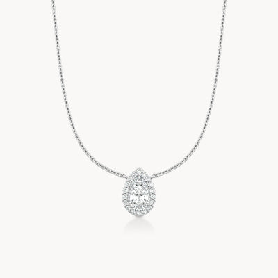 Halo Necklace Pear