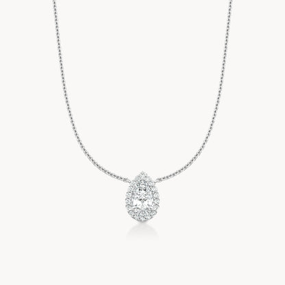 Halo Necklace Pear