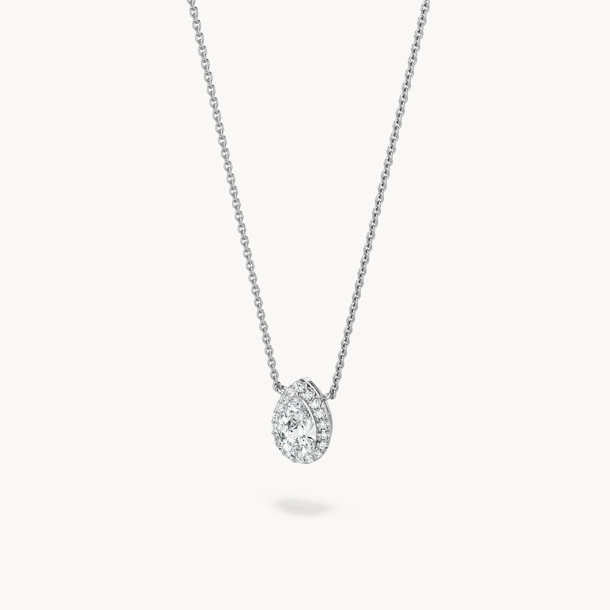 Halo Necklace Pear