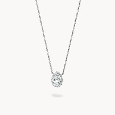 Halo Necklace Pear