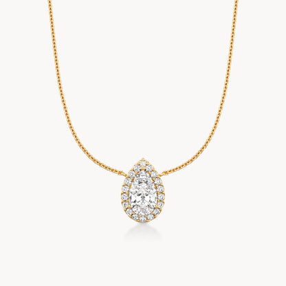 Halo Necklace Pear