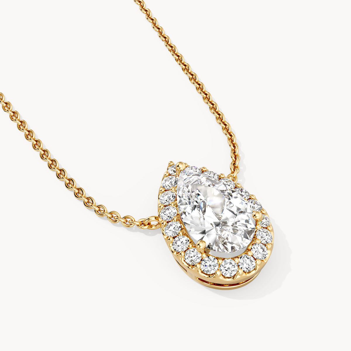 Halo Necklace Pear