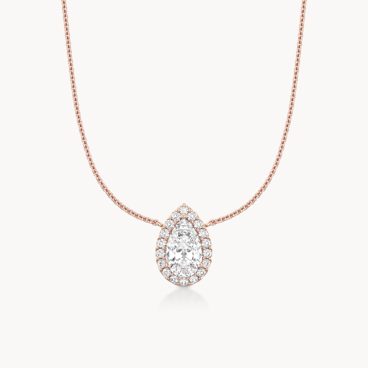 Halo Necklace Pear