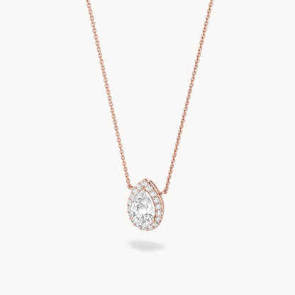 Halo Necklace Pear