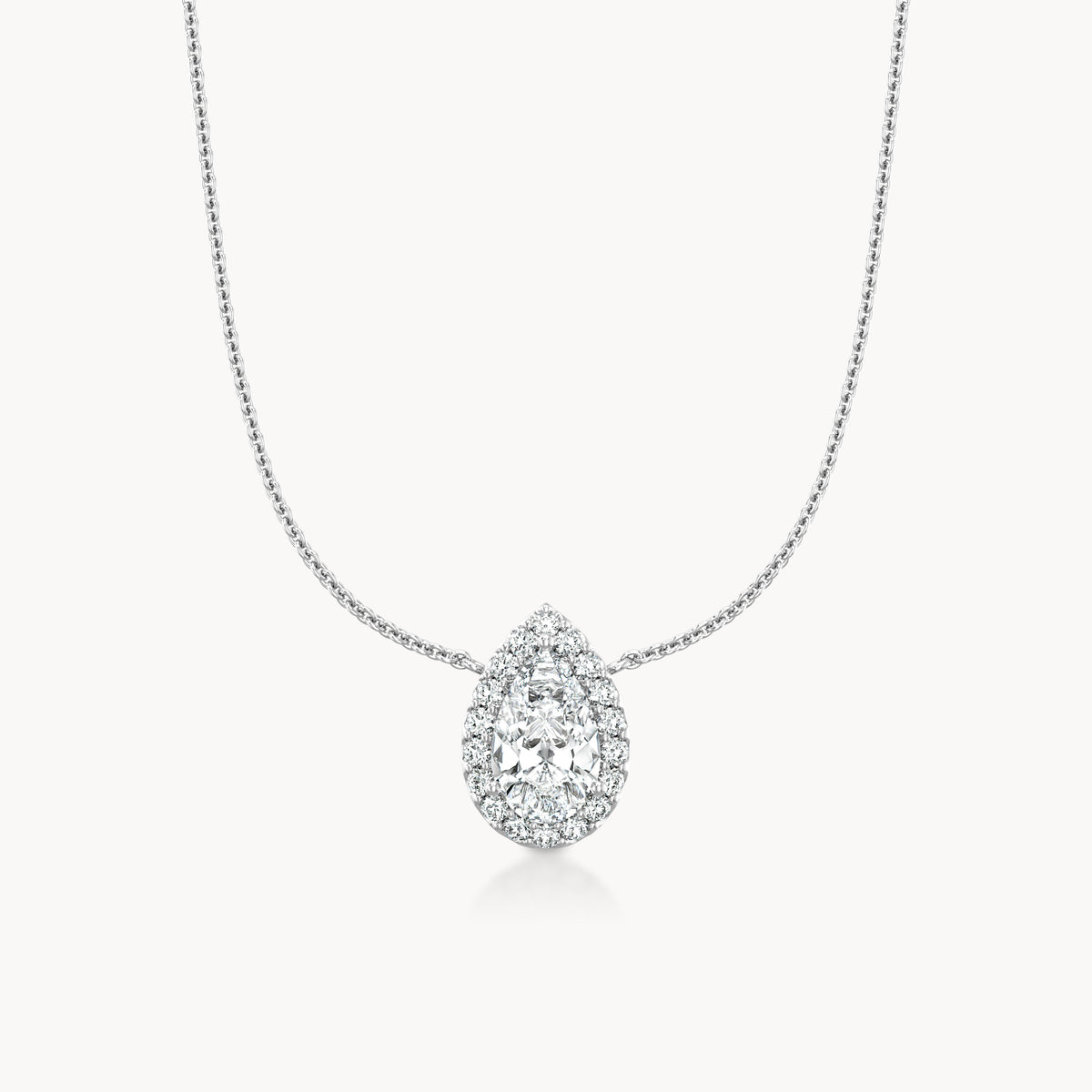 Halo Necklace Pear
