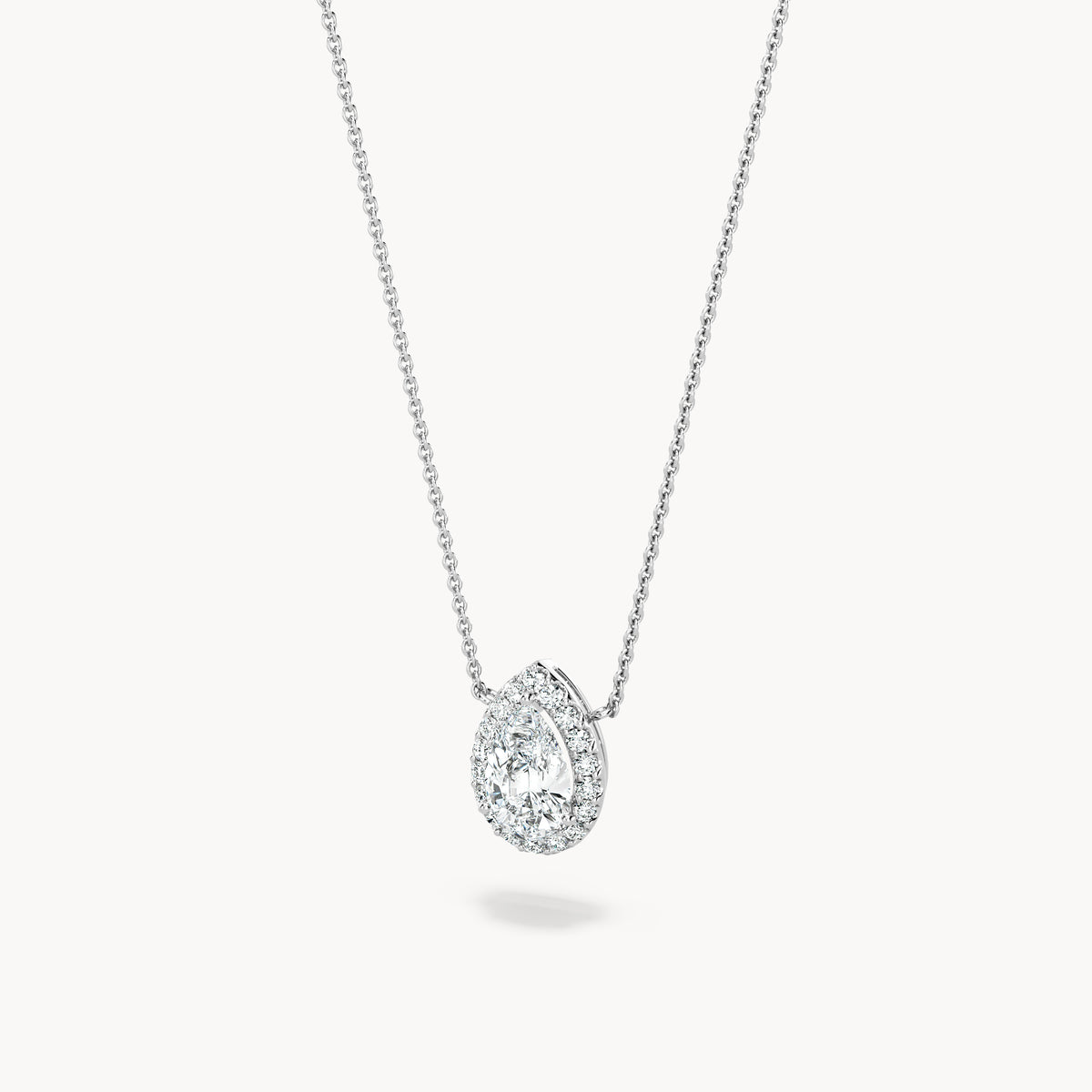 Halo Necklace Pear