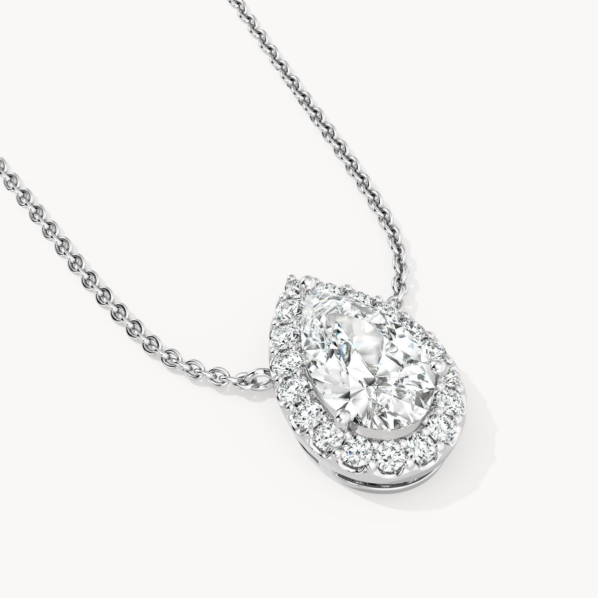 Halo Necklace Pear