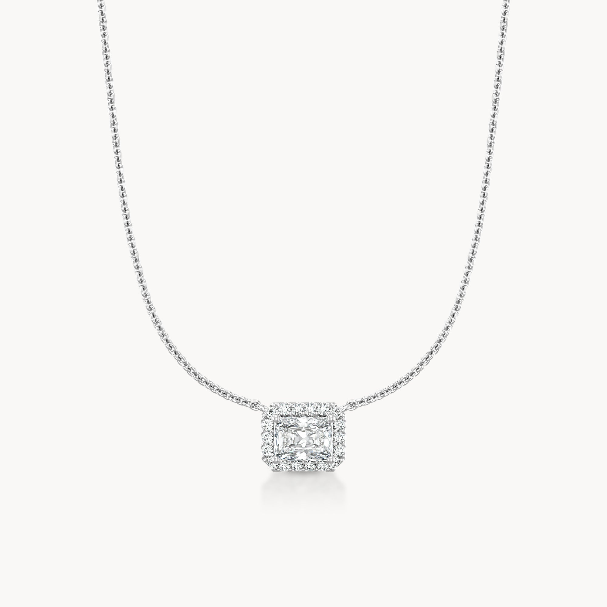 Halo Necklace Radiant