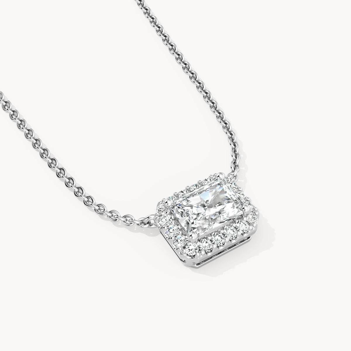 Halo Necklace Radiant
