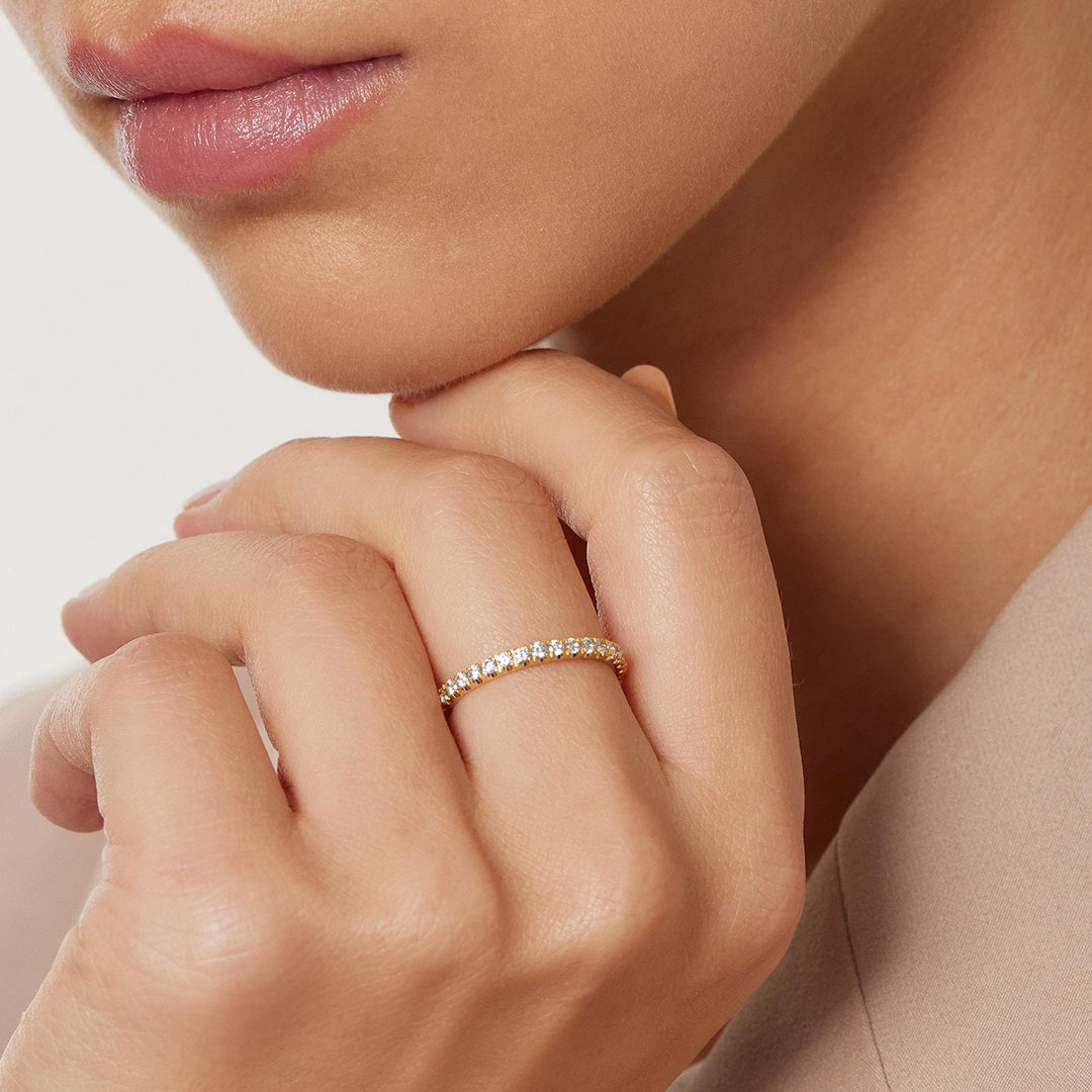 Memory Ring 18kt. Gelbgold Größe 47