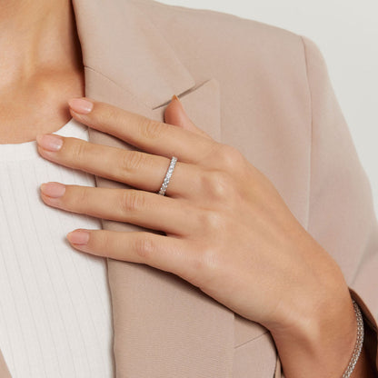 Memory Ring Weißgold Größe 47