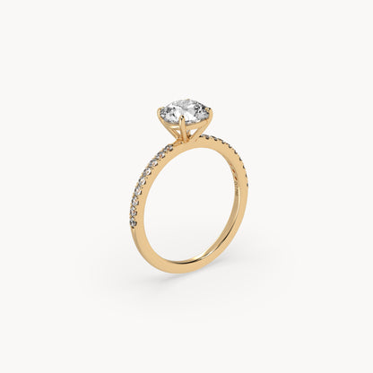 Solitaire Verlobungsring Pavé