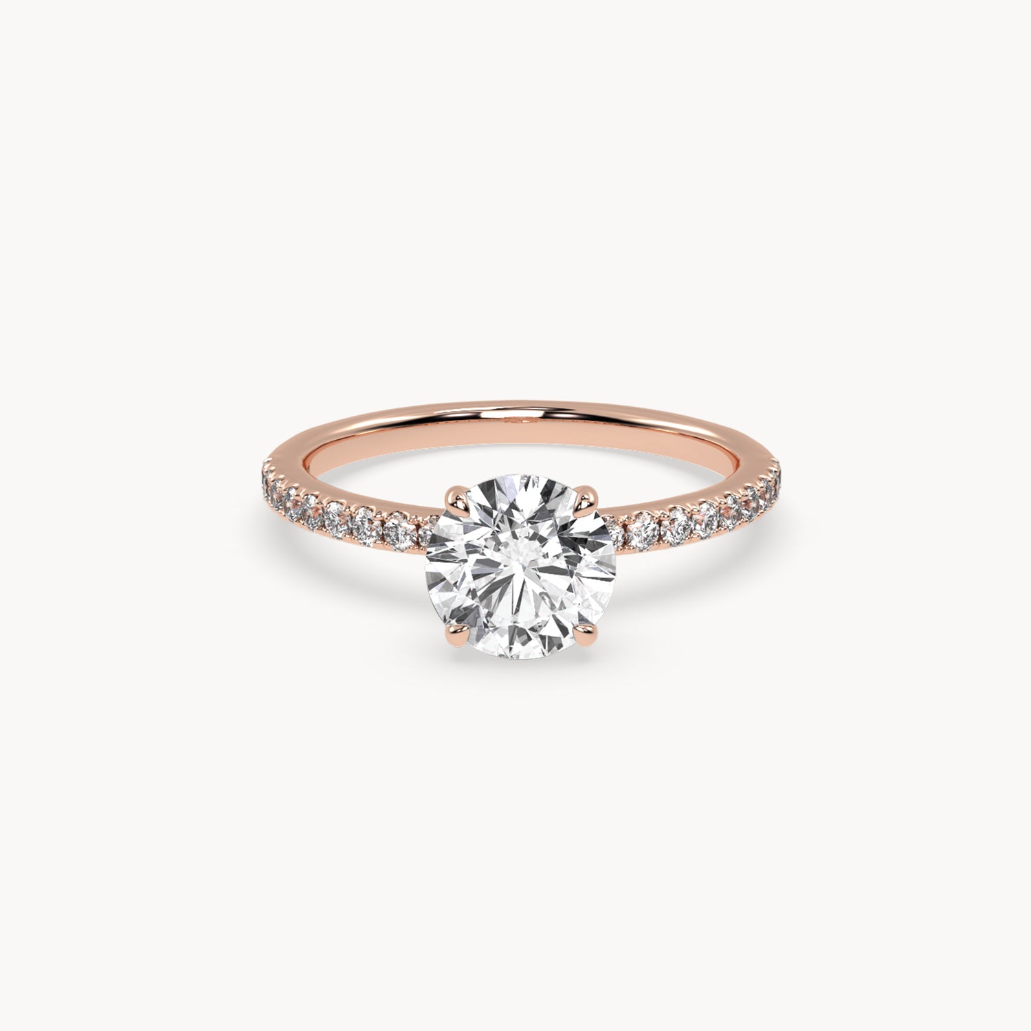 Solitaire Verlobungsring Pavé