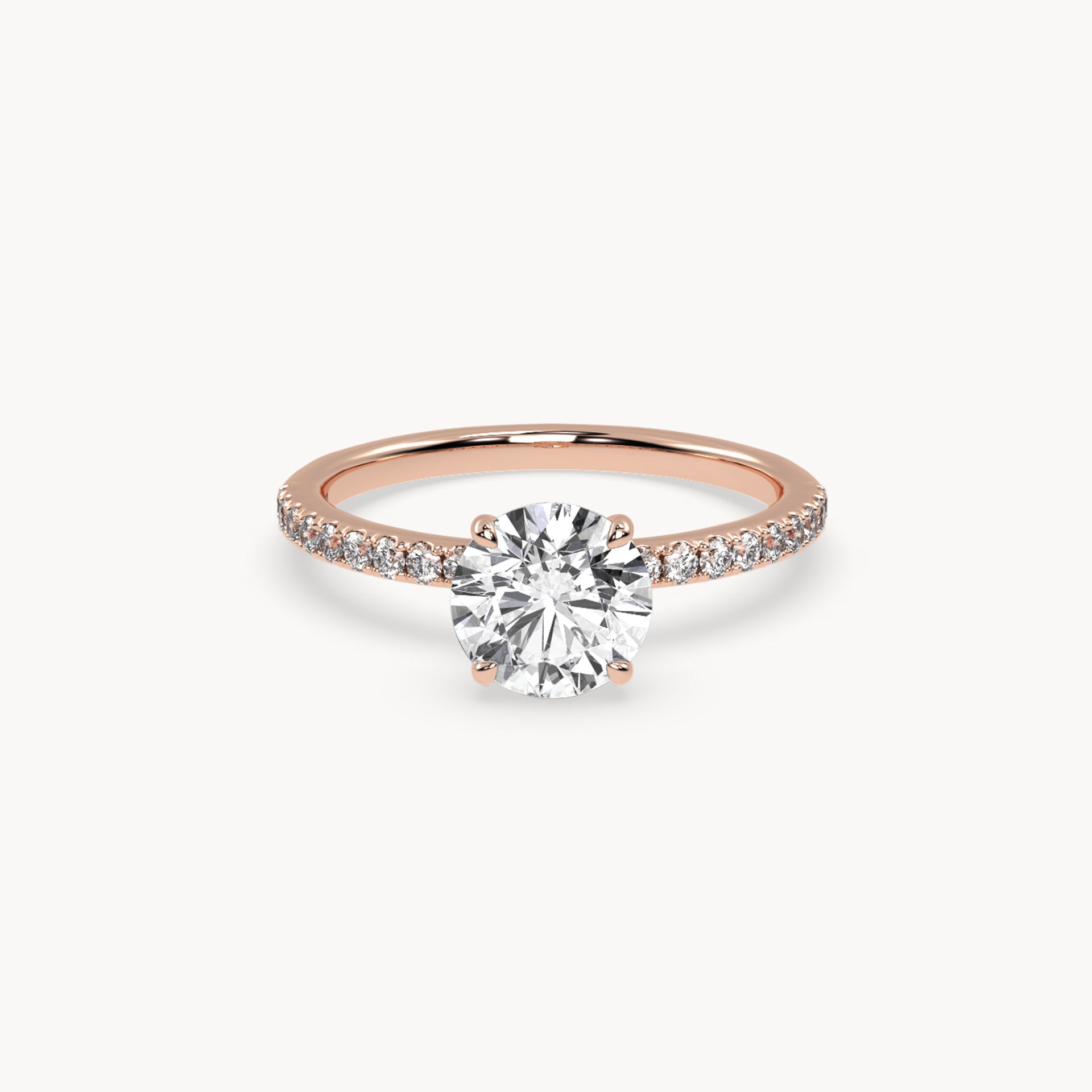 Solitaire Verlobungsring Pavé