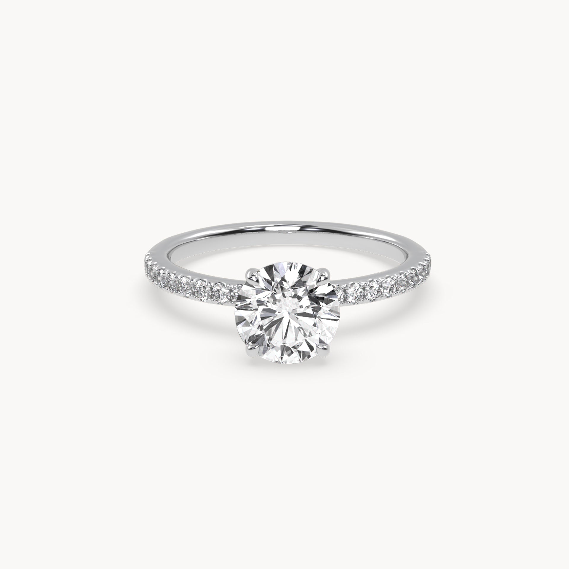 Solitaire Verlobungsring Pavé