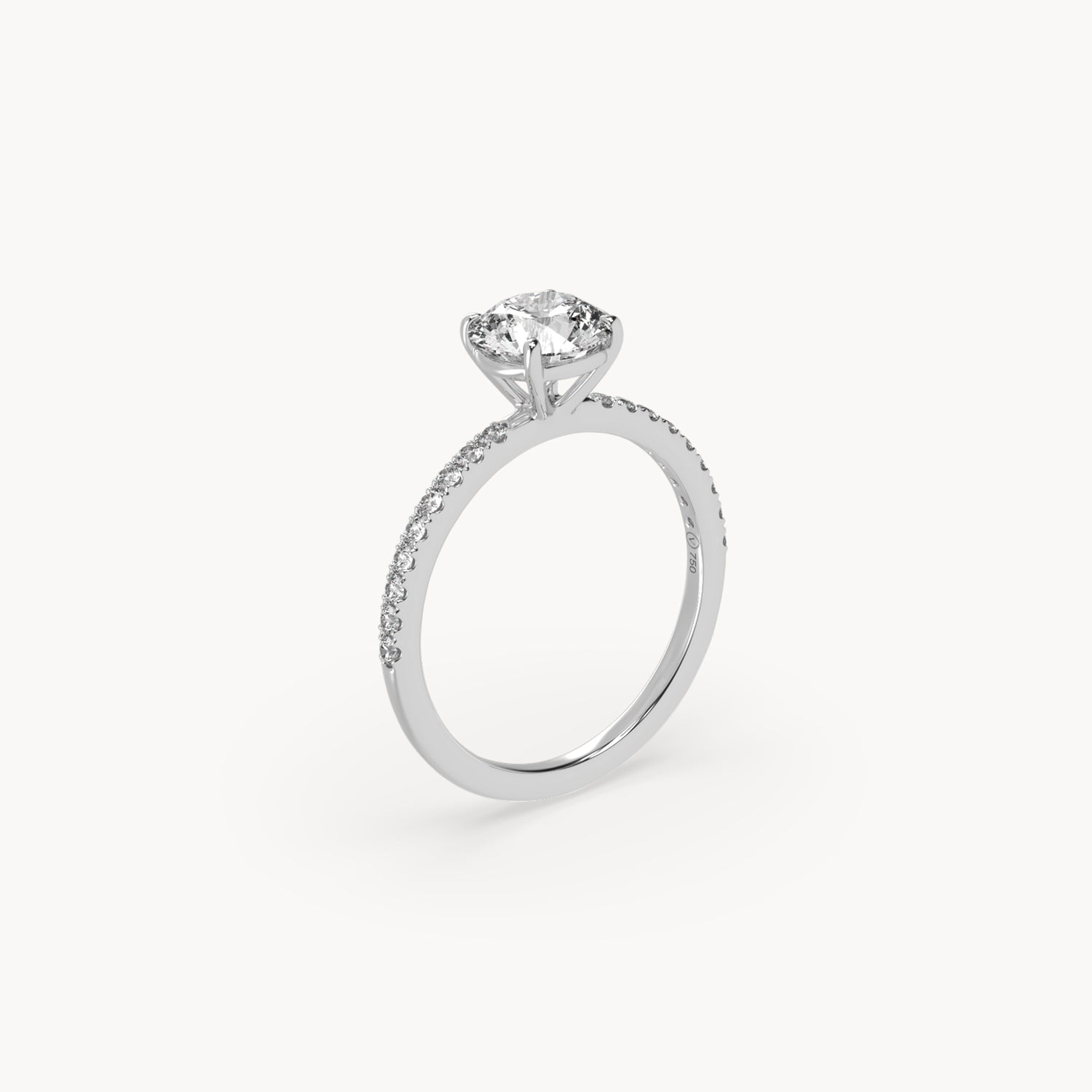 Solitaire Verlobungsring Pavé