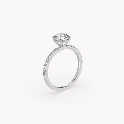 Solitaire Verlobungsring Pavé