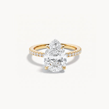 Rome Verlobungsring 3,71ct. in 18kt. Gelbgold, Frontansicht
