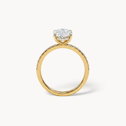 Rome Verlobungsring 3,71ct. in 18kt. Gelbgold, Schrägansicht