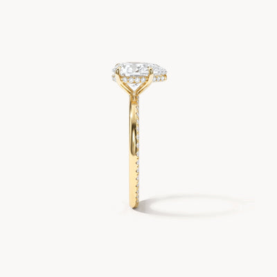 Rome Verlobungsring 3,71ct. in 18kt. Gelbgold, Seitenansicht
