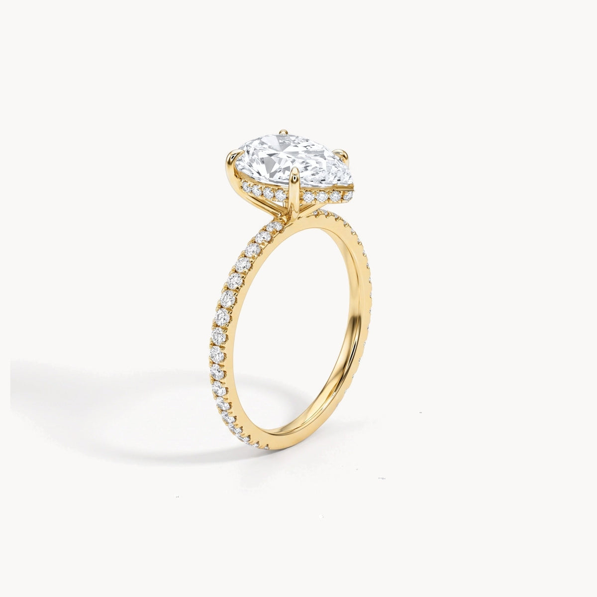 Rome Verlobungsring 3,71ct. in 18kt. Gelbgold, Detailansicht