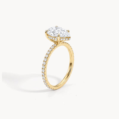 Rome Verlobungsring 3,71ct. in 18kt. Gelbgold, Detailansicht