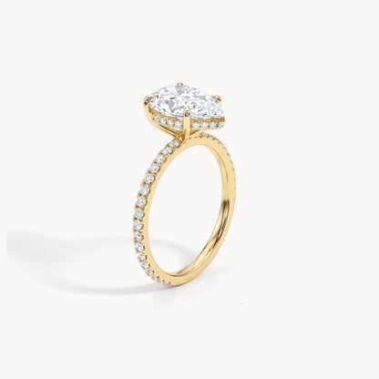 Rome Verlobungsring 3,71ct. in 18kt. Gelbgold, Detailansicht