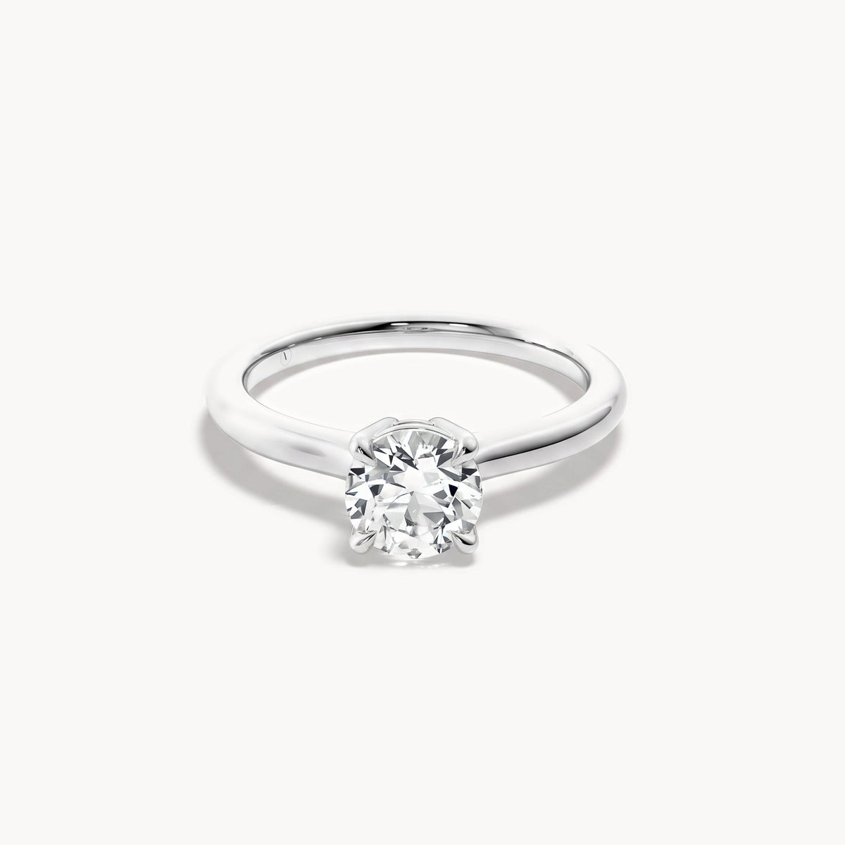 Solitaire Verlobungsring 0,35ct. in 18kt. Weißgold, Frontansicht