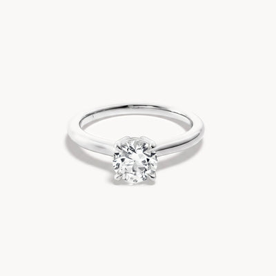 Solitaire Verlobungsring 0,35ct. in 18kt. Weißgold, Frontansicht