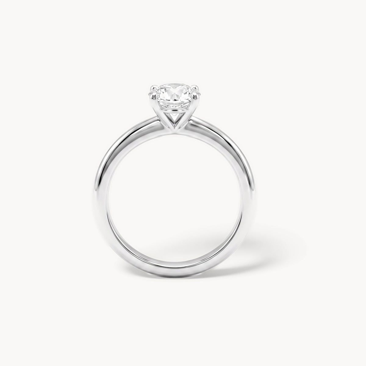 Solitaire Verlobungsring 0,35ct. in 18kt. Weißgold, Schrägansicht