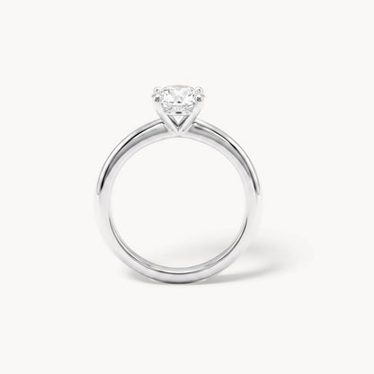 Solitaire Verlobungsring 0,35ct. in 18kt. Weißgold, Schrägansicht