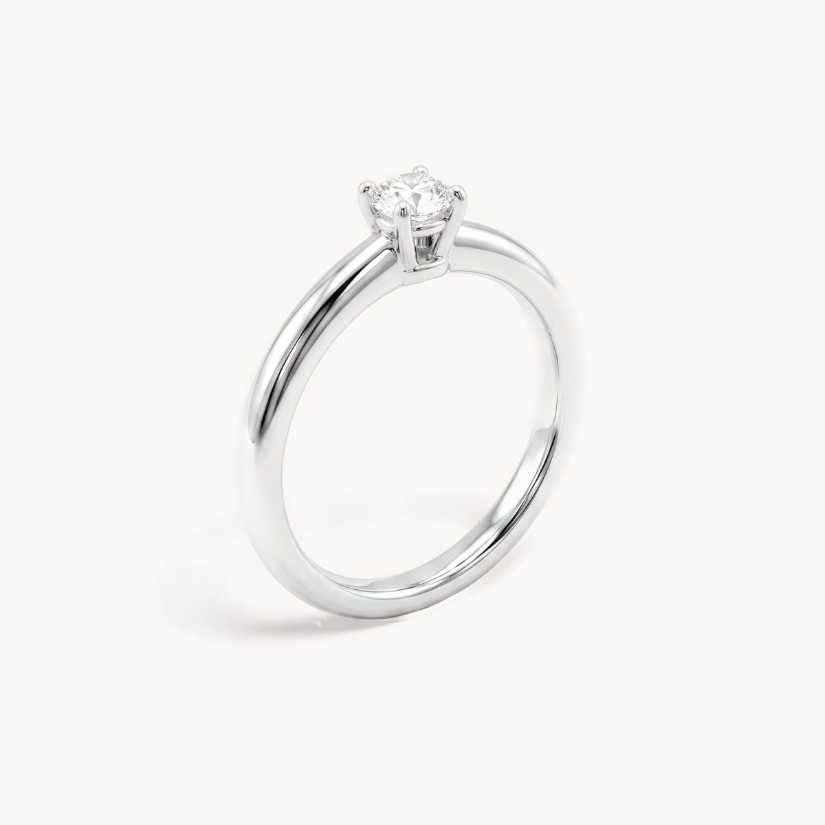 Solitaire Verlobungsring 0,35ct. in 18kt. Weißgold, Detailansicht