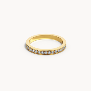 Pavé Line Wedding Band
