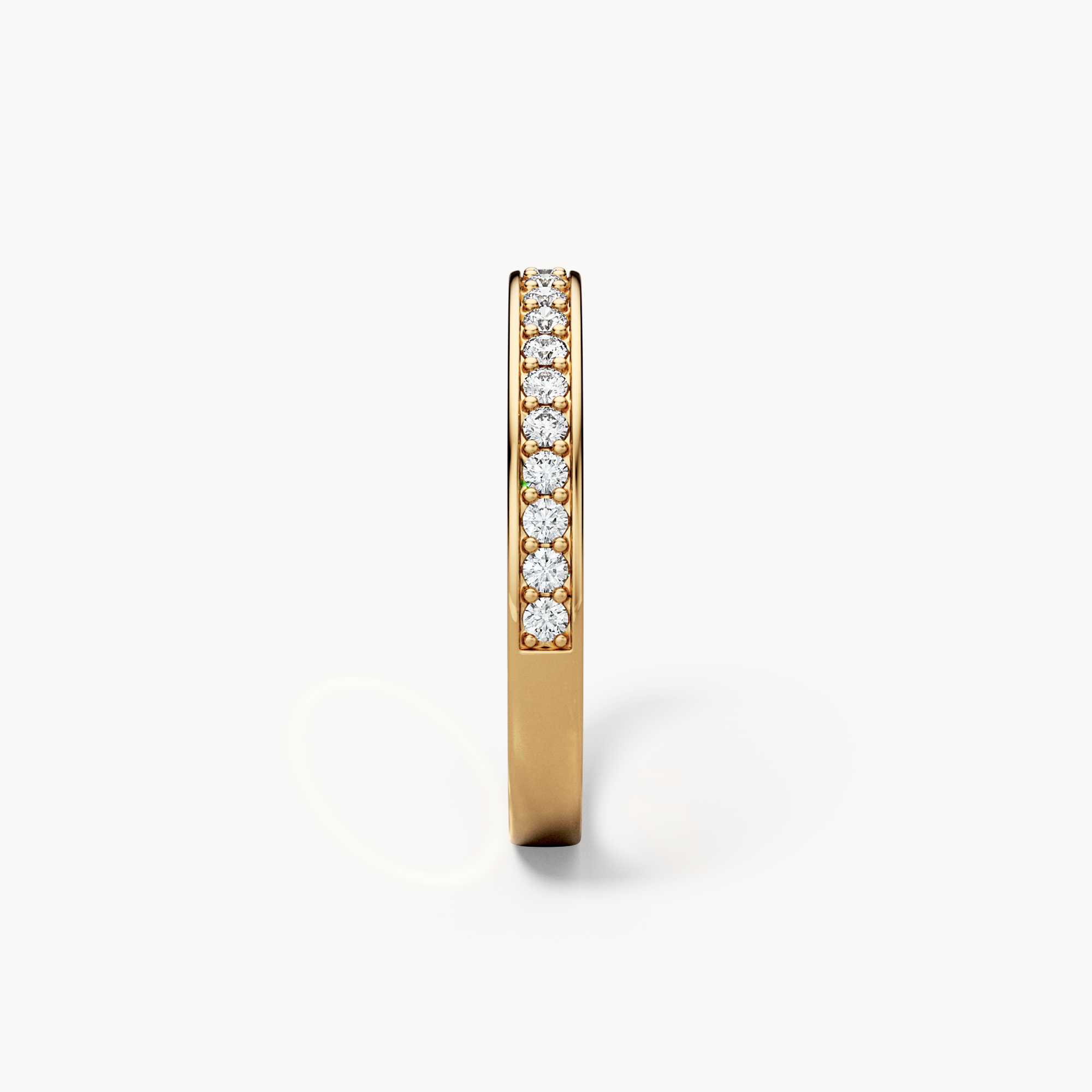 Pavé Line Wedding Band