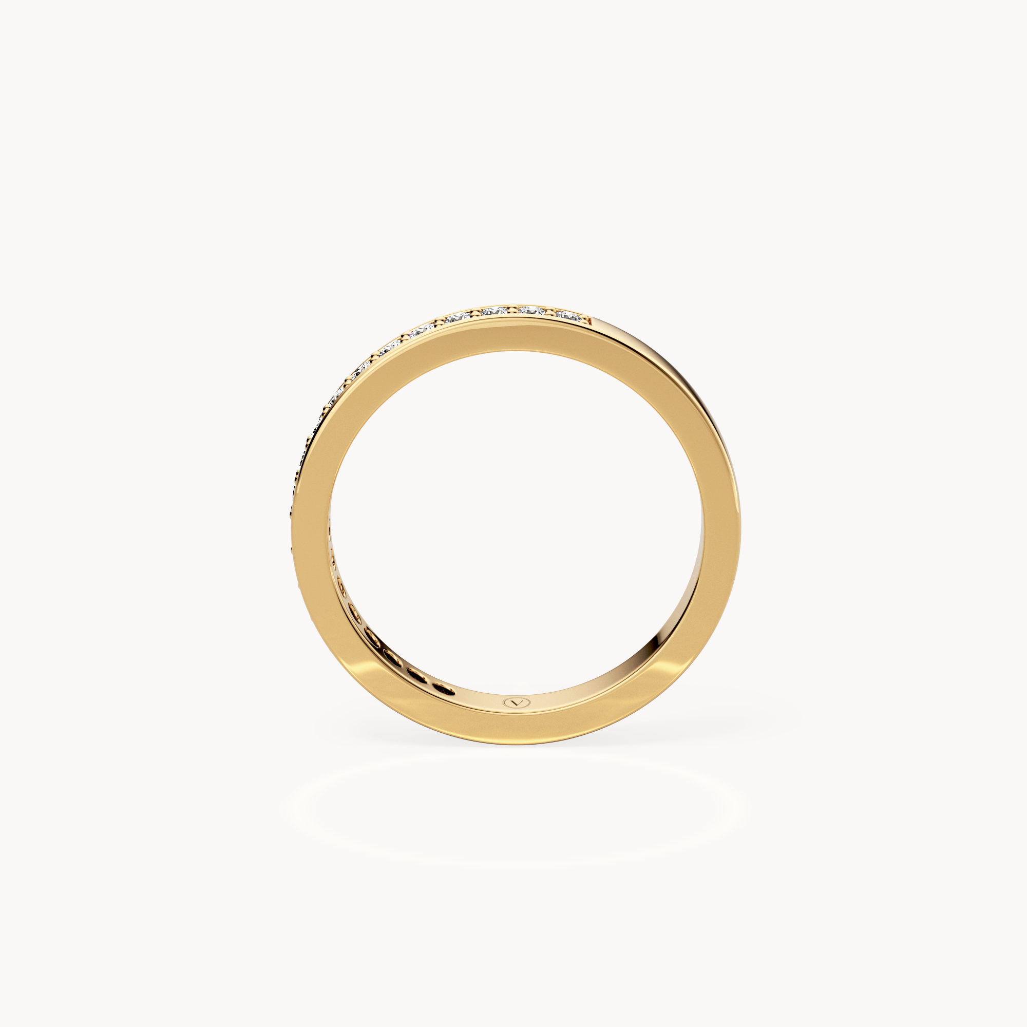Pavé Line Wedding Band