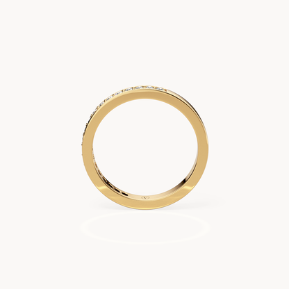 Pavé Line Wedding Band