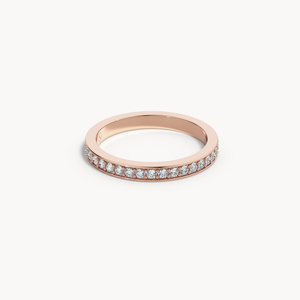 Pavé Line Wedding Band