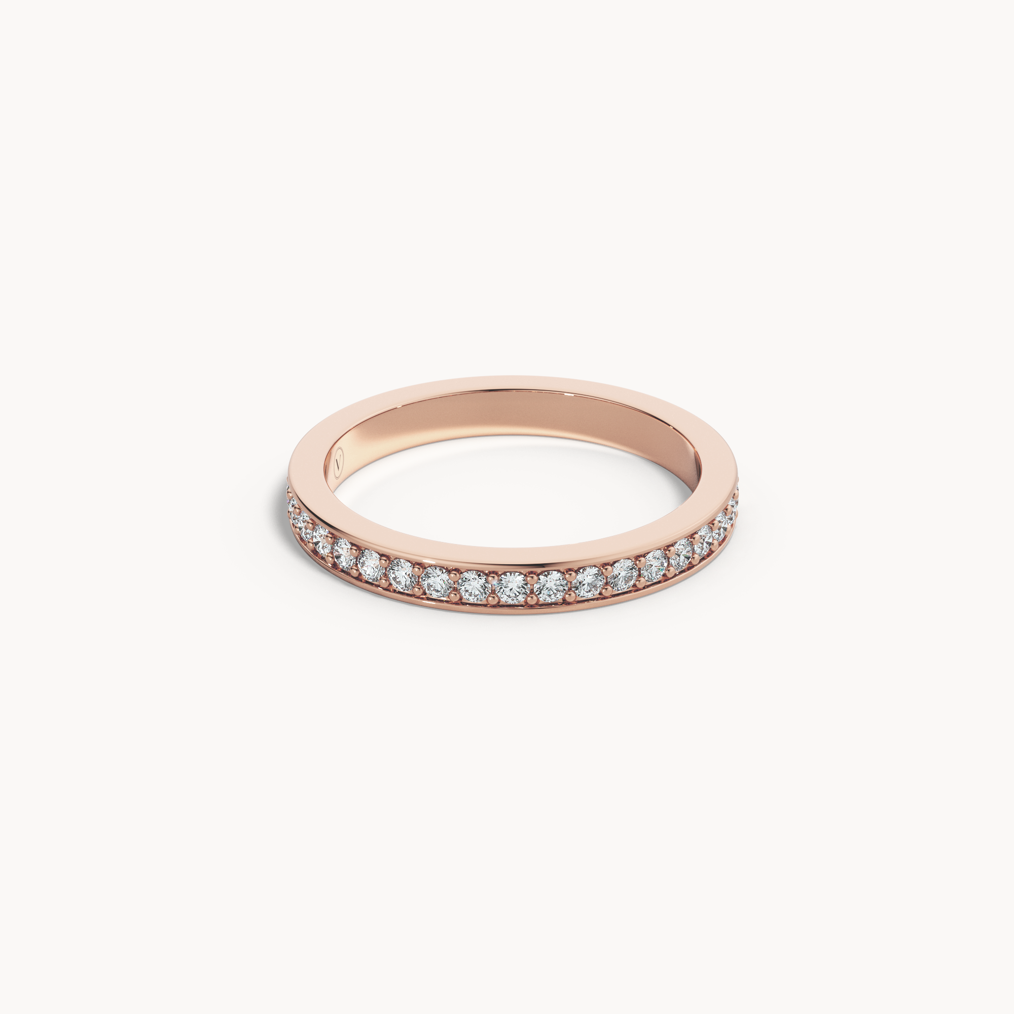 Pavé Line Wedding Band