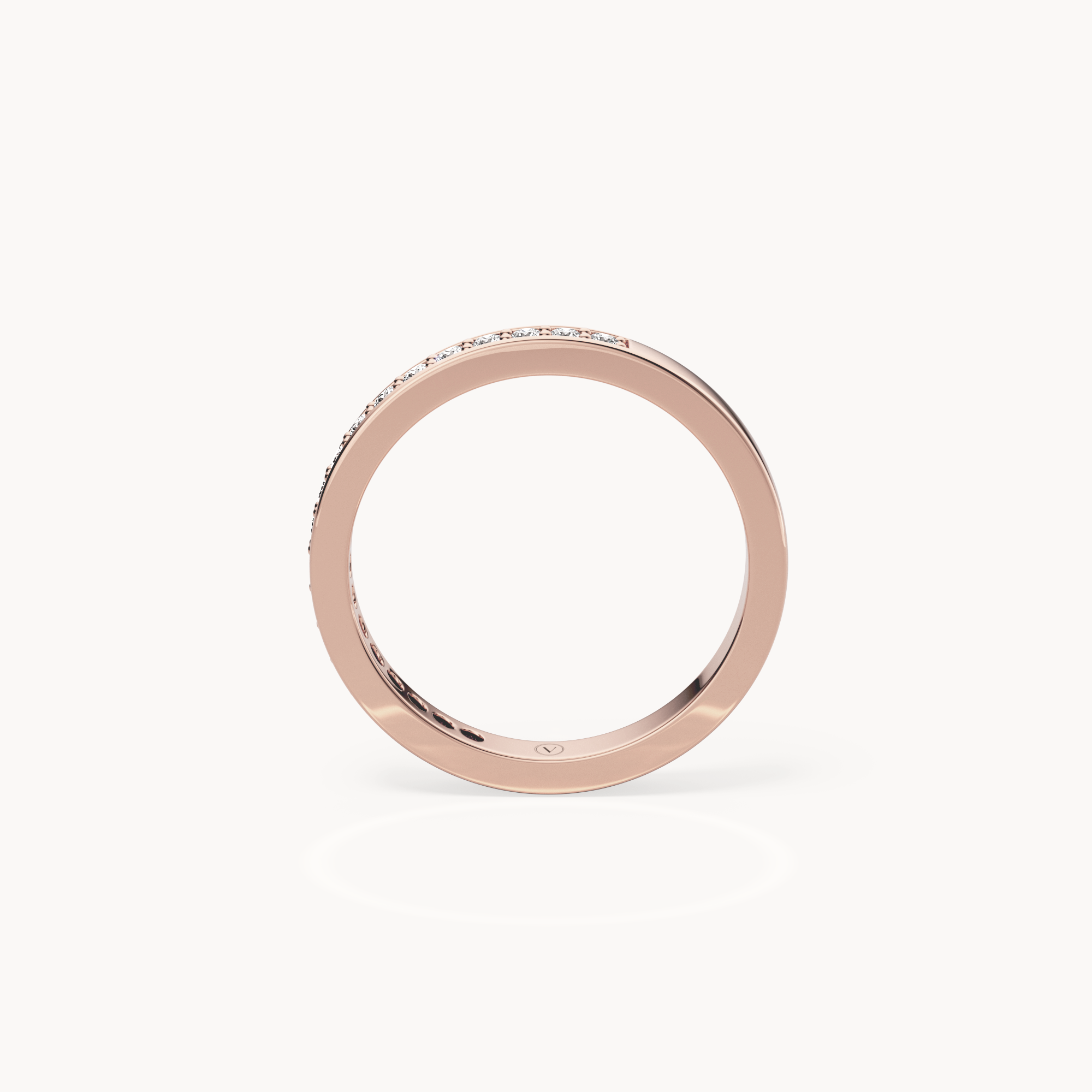Pavé Line Wedding Band