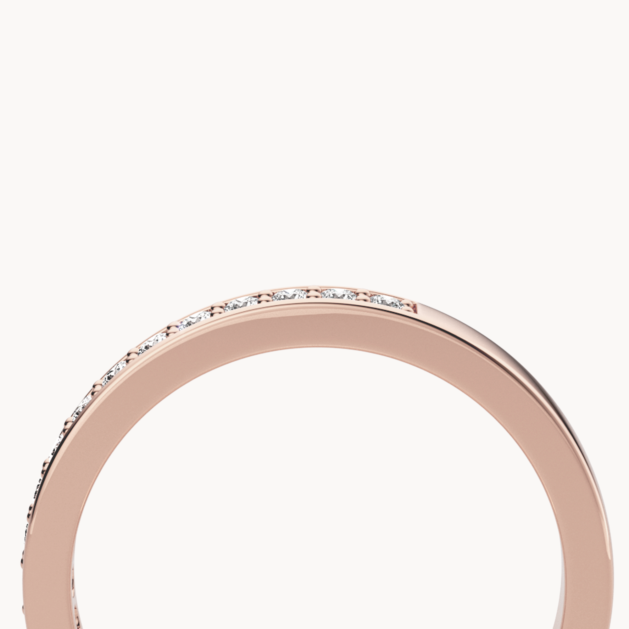 Pavé Line Wedding Band