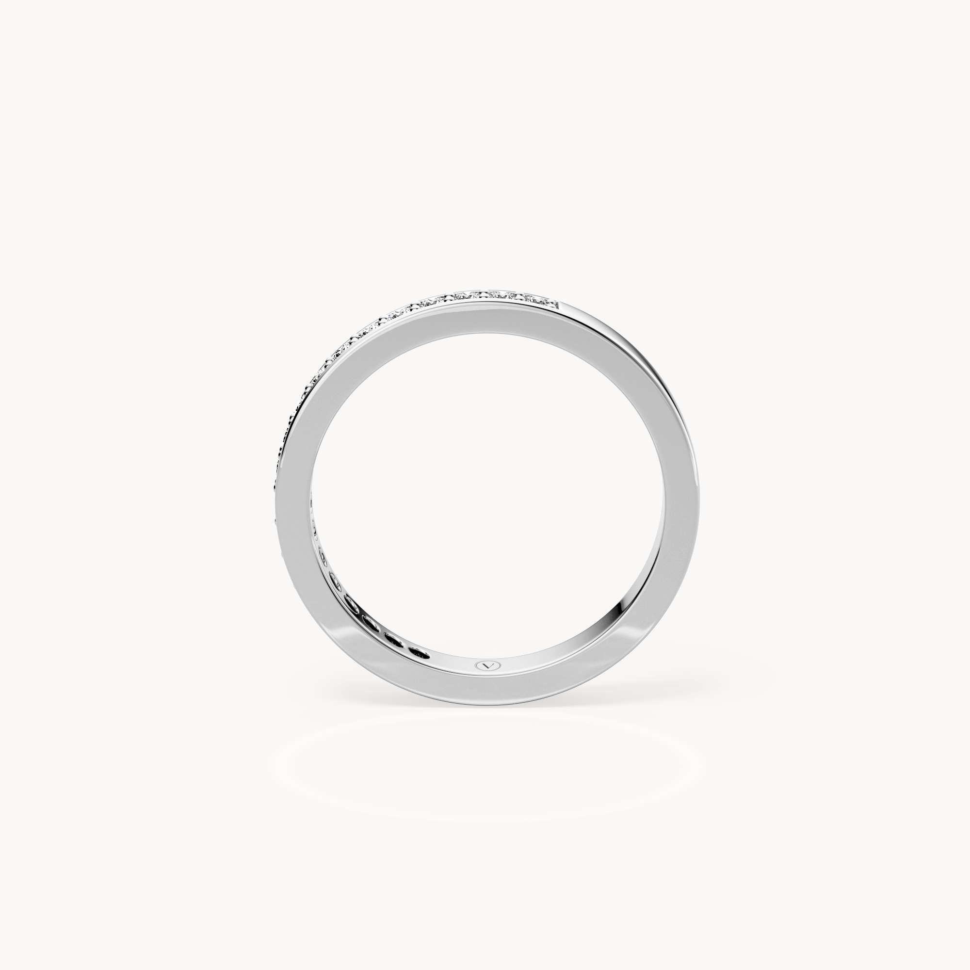 Pavé Line Wedding Band