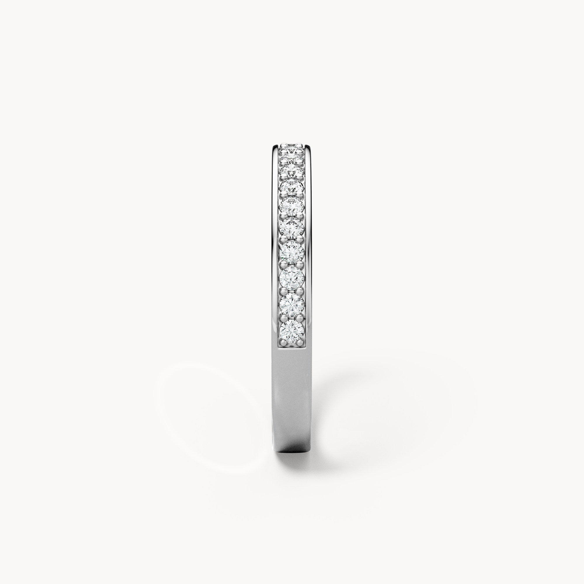 Pavé Line Wedding Band