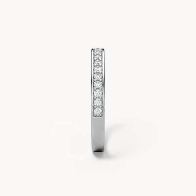 Pavé Line Wedding Band