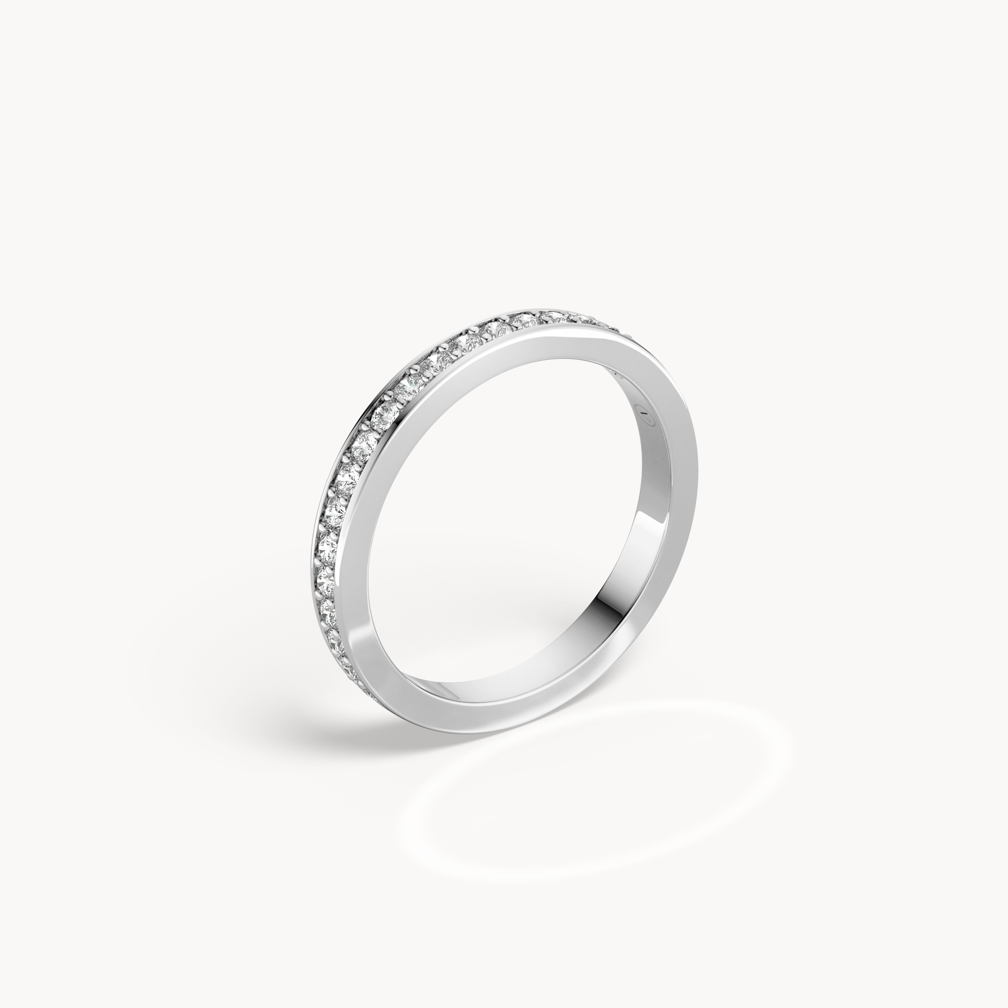 Pavé Line Wedding Band